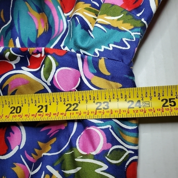 Vintage Muumuu House Dress Sears Colorful Sz L Misses - Picture 8 of 9